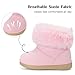 KVbabby Girls Winter Boots Toddler Snow Boots Kids Warm Shoes Fur Lined Fashion Ankle booties Non-Slip Pink B 5 M US Toddler=CN 22