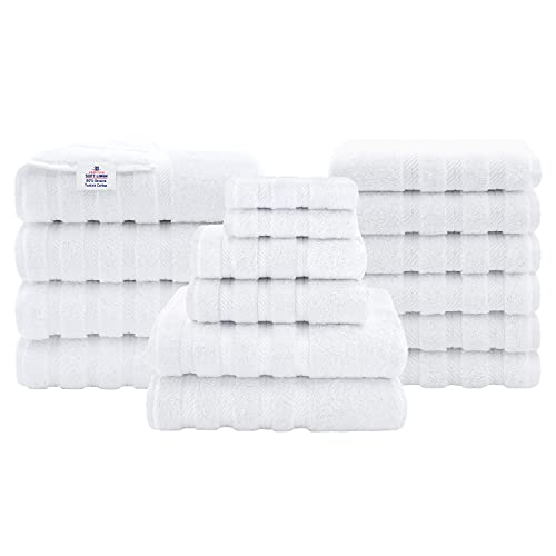 American Soft Linen 6 Piece Towel Set and 4 Piece Bath Towel Set and 6 Piece Hand Towel Set Bundle