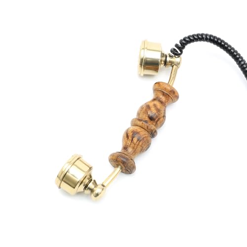 TrenDec Vintage Wooden Non-Working Decorative Table Phone | Made with Aluminium,Wooden, Steel & Iron.