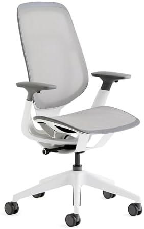 Steelcase Karman Mesh Ergonomic Desk Chair - Adjustable Desk Chair - 4 Points of Adjustability - Lumbar Support - Seagull Frame & Platinum Mesh - Thumbnail 2