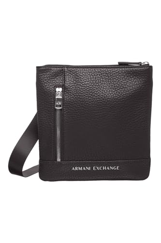 Armani Exchange Men's Imitation Leather Crossbody Bag, Black