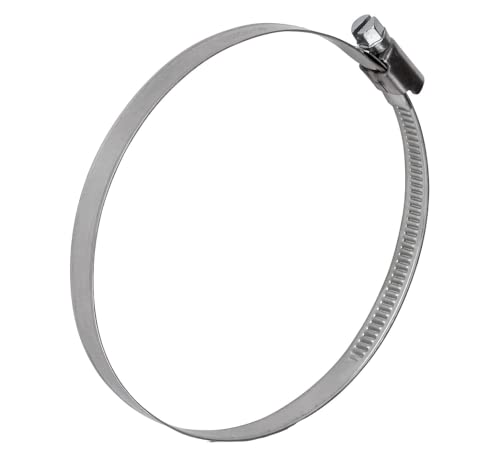 TOOLCORE® Lot de 6 colliers de serrage en acier inoxydable de qualité W4 - 70-90 mm - Pour jardin, machine à laver, piscine, voiture - Colliers de serrage Cover