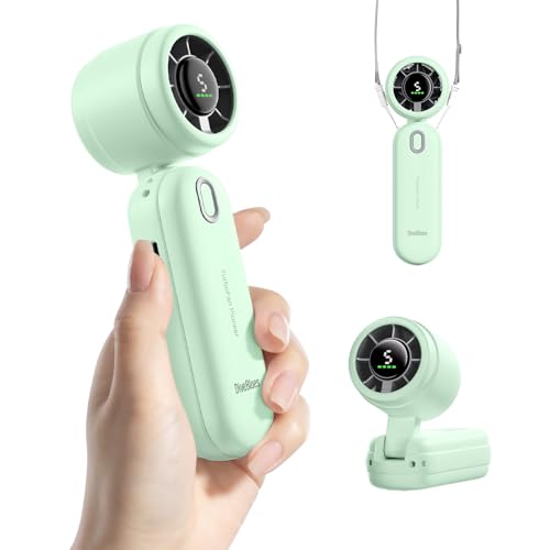 Diveblues High-Speed Portable Handheld Turbo Fan, USB Rechargeable Battery Powered, Small Portable Pocket Fan for Travel, Outdoor, Home, Office, Conce