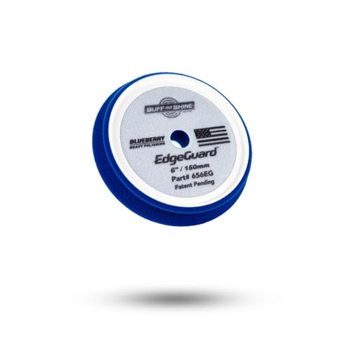 Image of Buff and Shine - EdgeGuard Foam Buffing Pads - Blueberry - 6 inch Heavy Polishing Pad - Pack of 2
