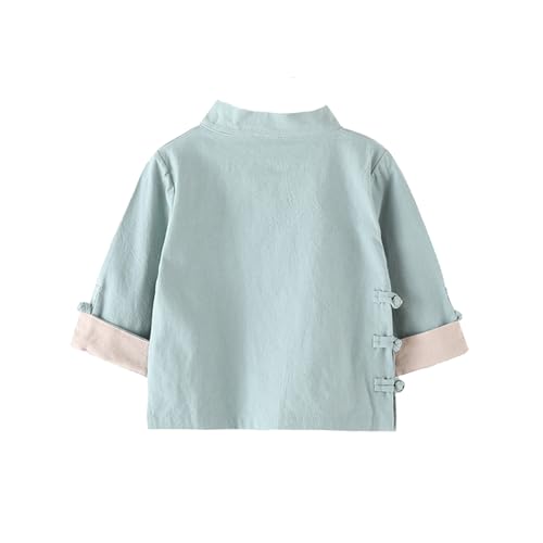 Mud Kingdom Girls Chinese Style Jacket Traditional Frog Buttons Tang Outerwear for Girls Cotton Linen Tops2