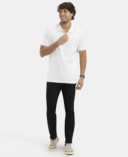 Image of Jockey 3912 Men Super Combed Cotton Rich Solid Half Sleeve Polo T-Shirt