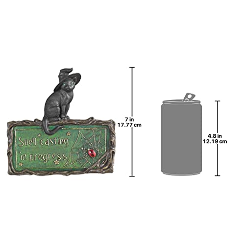Design Toscano Cl69238 Black Sign-Witch's Cat Spell Casting Wall Sculpture, Full Color #TOP2