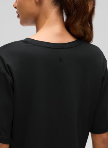 Image of CRZ YOGA Pima Cotton High Neck Crop T-Shirt