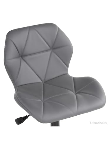 Image of Amazon Brand - Umi Height-Adjustable Faux Leather Office Study Desk Chair for Salon, Spa, in Dark Grey Color