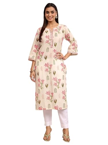 Libas Printed Cotton Straight Kurta