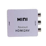 Revesun Mini AV CVBS 3 RCA a HDMI de Vídeo Compuesto Convertidor AV2HDMI Adaptador Conversor de señal AV RCA a HDMI Analogica Video 1080p-AV-to-HDMI …