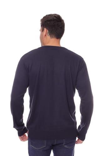 CRK Men's Crewneck Striped Pullover – Classic Knit Casual Sweater with Ribbed Edges and Long Sleeves4