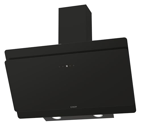 Candy CVMA90N, Campana extractora 90 CM, 4 Niveles Potencia, 213W, 620M3/H, Válvula Antiretorno, Temporizador, Filtros de Carbono, Panel Aluminio Antigrasa, LED, 60DB, Clase B, Cristal Negro