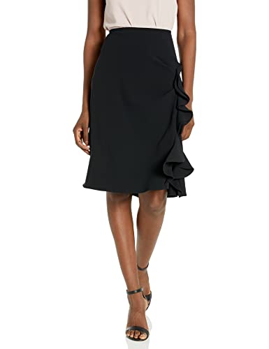 Rent The Runway Pre-Loved Black Ruffle Side Slit Skirt