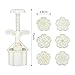 Mooncake Mold 4 PCS, Hand Press 50g Cookie Stamps，Moon cake Mold Thickness Adjustable，Cute Patterns DIY Moon cake Mold,Mid Autumn Festival DIY (A)