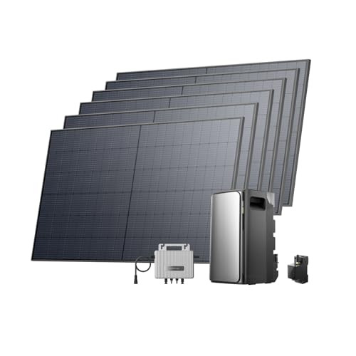 ECOFLOW Kit Solaire de Stream Ultra, Batterie 1,92 kWh, Panneaux solaires rigides 500W*4, avec Micro-onduleur 800W, et Panneaux solaires rigides 400W*2, 4 MPPT...