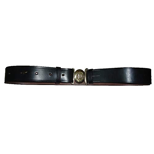 warreplica US Officer's Black Leather Belt - Reproduction