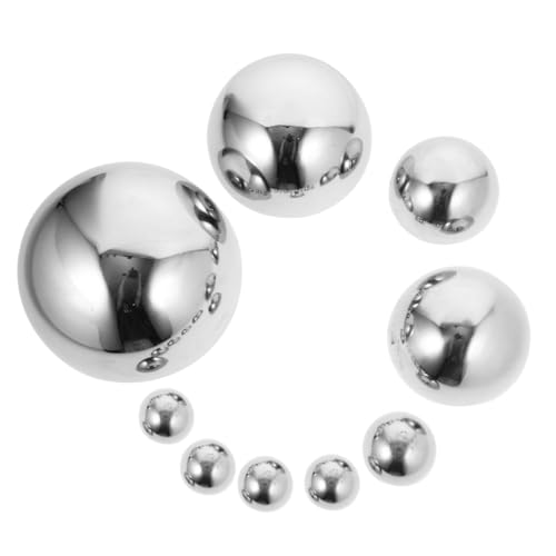 FUNOMOCYA Hollow Ball Garden Mirror Semisphere Outdoor Reflective Half Sphere Sturdy Silver Decorative Balls