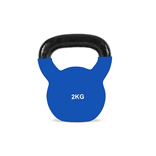 Kettlebell de 2 kg Idéal pour les exercices de fitness fonctionnels Crossfit entraînement musculaire, base en néoprène