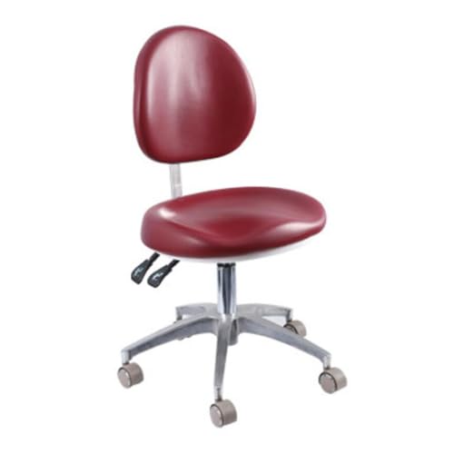 SFKLYU Sillón Dental Ergonómico, Silla Médica Ajustable, Taburete para Odontólogo, Respaldo Inclinable, Asiento Giratorio, con Ruedas para Higienistas Dentales,A4