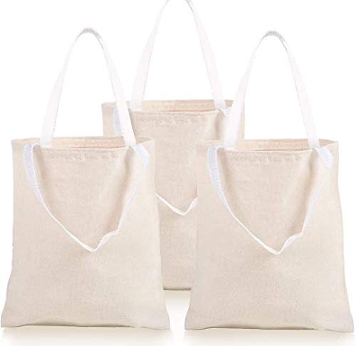GiftExpress-12-Pack-1275-H-x-1065-W-Natural-Color-Canvas-Tote-BagCanvas-Craft-BagsCanvas-Grocery-bags-12-Pack