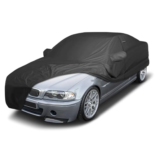 Image of iCarCover Premium Custom Car Cover for 1997-1998 BMW M3 Sedan Heavy Duty Waterproof All Weather Rain Snow UV Sun Protector Custom Fit Full Exterior Indoor Outdoor Protection Car Cover (Black)