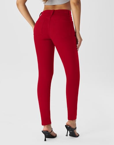 Image of roswear Women's Essentials Ripped Mid Rise Destroyed Skinny Jeans