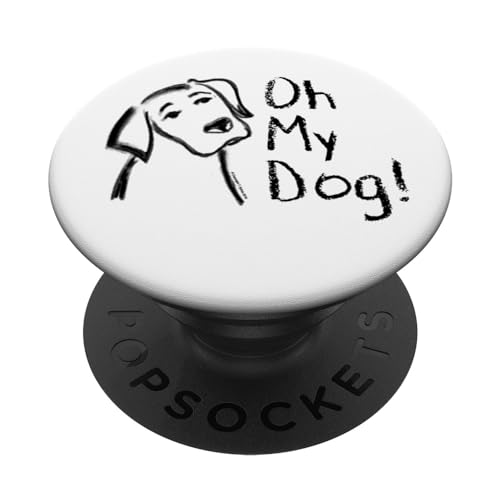 Awesome Oh My Dog! PopSockets Swappable PopGrip, Black