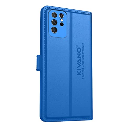 Image of KIVANO Compatible with Samsung Galaxy S21 Ultra 5G Flip Cover | Leather Finish | Inside Pockets & Inbuilt Stand | Shockproof Wallet Style Magnetic Closure Back Cover Case