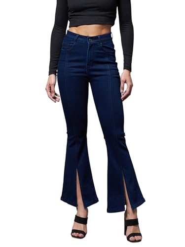 Image of Miss Chase Women's Bootcut High Rise Regular Stretchable Denim Jeans
