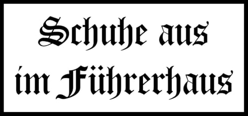 2x LKW-Führerhaus Aufkleber \"Schuhe aus\", Schwarz, LKW Aufkleber, Aufkleber (Schwarz, 15x7cm)