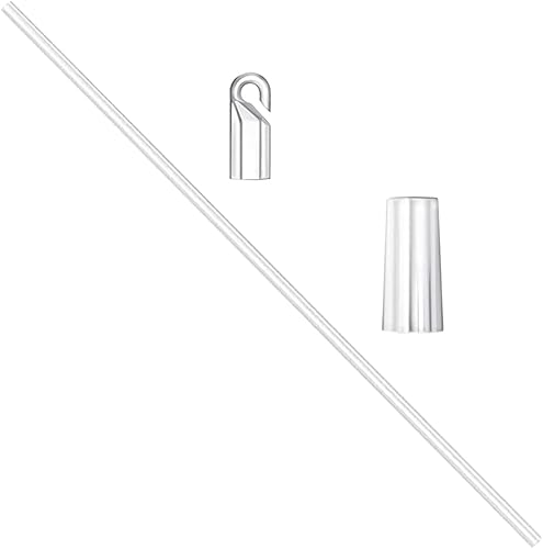 Gancho para persianas, vara para persianas verticales de 17 pulgadas, piezas de varilla de repuesto de plástico transparente, abridor de persianas