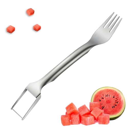 GoHere watermelon cutter 2-in-1 stainless steel fruit watermelon slicer kitchen gadgets watermelon cutter slicer tool (1PCS)