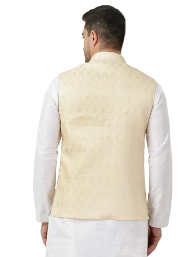 Image of Badoliya & Sons Men's Brocade Zari Nehru Jacket /Waist Coat