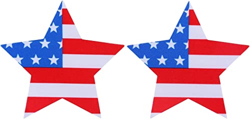 FoxYaye USA Nipple Pasties - American Flag Sexy Raunchy Covers, Explicit Unisex Nippleless, Self Adhesive Breast Cover Cross Soft Lightweight Breathable Fashion Secret Green
