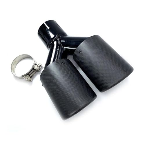 Tubo de escape para coche: renueva tu silenciador viejo con doble punta negra y carbono mate