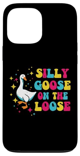 Goose Silly On The Loose Groovy ���g�� ���� ���f�B�[�X �����Y �L�b�Y �X�}�z�P�[�X iPhone 13 Pro Max �p