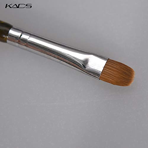 Kads Kolinsky Sable Brush 2 Way Acrylic Professional French Manicure Clean-Up Brush Nail Art Brush Bend Nail Dotting Pen #TOP3