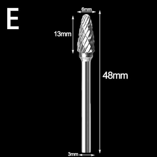 Fresas rotativas de carburo 3x6mm para metal y madera miniatura 5