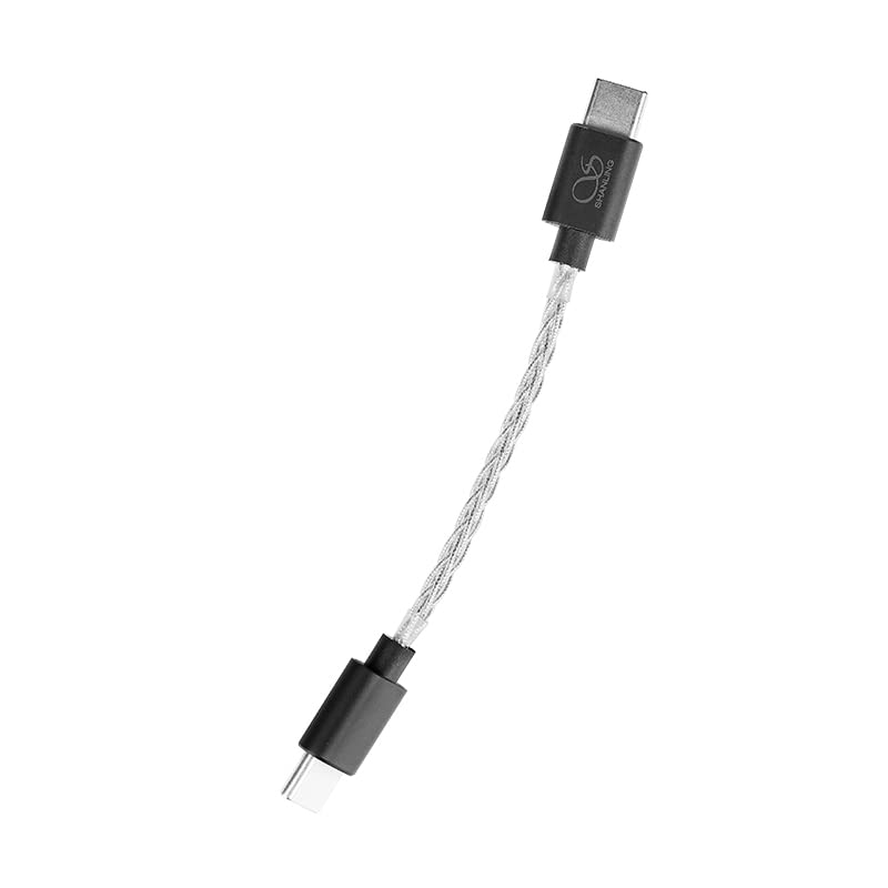 SHANLING L3 5 inch Audio Cable/USB C to C HiFi Sound Adaptor for UA Headphone Amp,24AWG Silver Foil-Shielded Audio Cable for DAC,Nylon Braided,Tangle Free,Bend-Proof-image-49