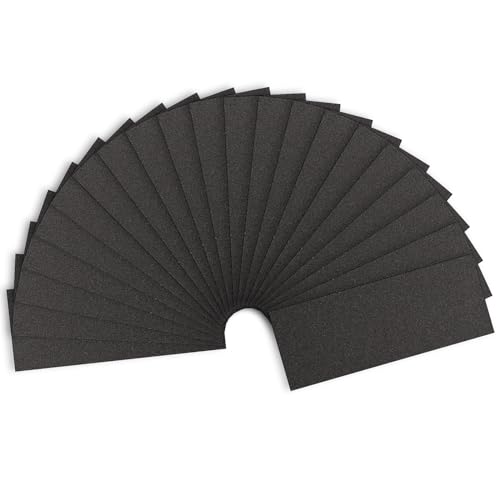 Sandpaper 320 Grit Wet Dry Sanding Sheets 9 x 3.6 Inch for Wood Furniture Finishing Metal Sanding and Automotive Polishing 21-Sheet