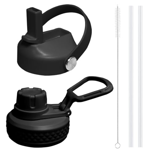 SENDESTAR Straw Lid for Hydroflask Wide Mouth Water Bottle with 12,16,18,20,24,32,40,64 oz, Auto Flip Straw Top Cap fit Most Wide Mouth Bottles, Sports Cap Water Bottle Accessories Top Replacement
