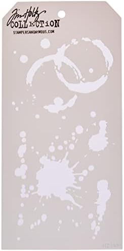 Stampers Anonymous Tim Holtz Layered Stencil, 4.125 by 8.5-Inch, Splatters