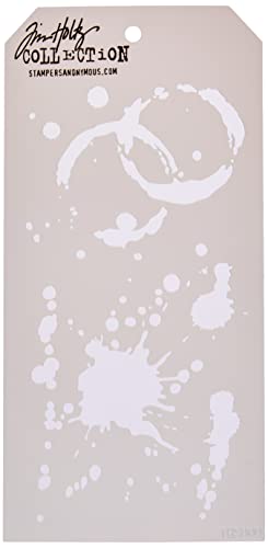 Stampers Anonymous Tim Holtz Layered Stencil, 4.125 by 8.5-Inch, Splatters