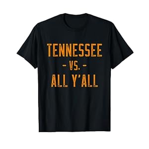 Tennessee Vs. All Y’all Sports Weathered Vintage Southern T-Shirt