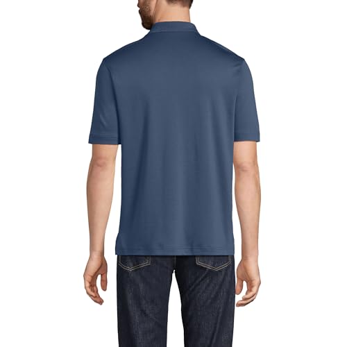 Lands' End Men's Premium American-Grown Supima Cotton Polo Shirt, Short Sleeve, Pocket - Big & Tall2