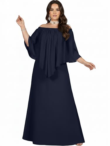Image of KOH KOH Womens Strapless Off Shoulder Flattering Cocktail Maxi Dress Gown