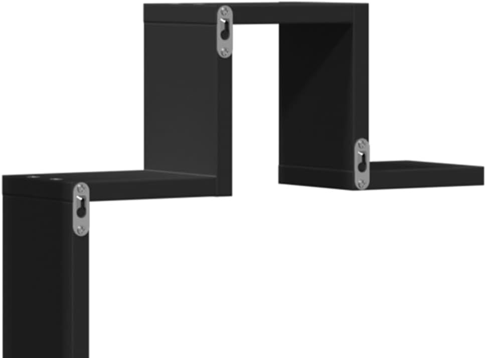 Wall Shelf Black 41.1"x3.9"x16.9" Engineered Wood, Modern Floating Ledge Shelves for Living Room, Bathroom, Bedroom Decor, Space-Saving Storage