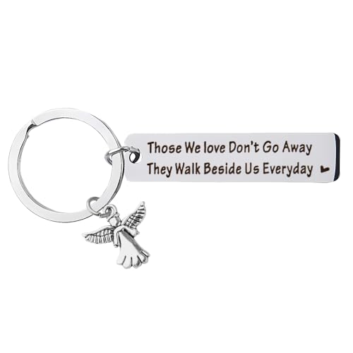 Guqqeuc Simpatia lutto regali per la perdita di papà mamma Those We Love Don't Go Away Portachiavi Regali per donne uomini Pet Dog Cat Remembrance Memorial Gifts for Loss of Loved One Sympathy