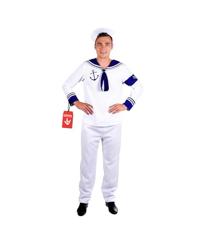 Fun Shack Matrosen Kostüm für Herren Kapitän Seemann Navy Perfekt für Fasching und Karneval L